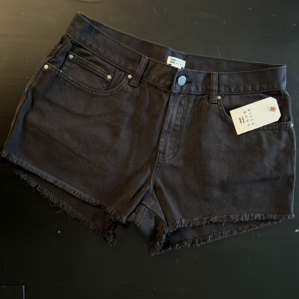 Billabong Woman’s Black Denim Shorts Size 30